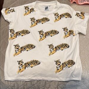 Queen of sparkles sequin tiger shirt